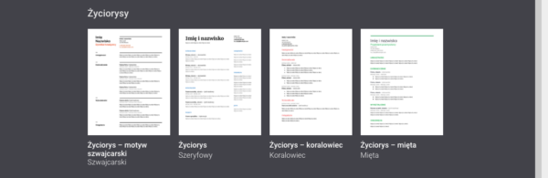 Darmowe Szablony Cv W Dokumentach Google Drukarnia Wizado